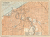 CLEVELAND antique town city plan. Ohio. BAEDEKER 1904 old map chart