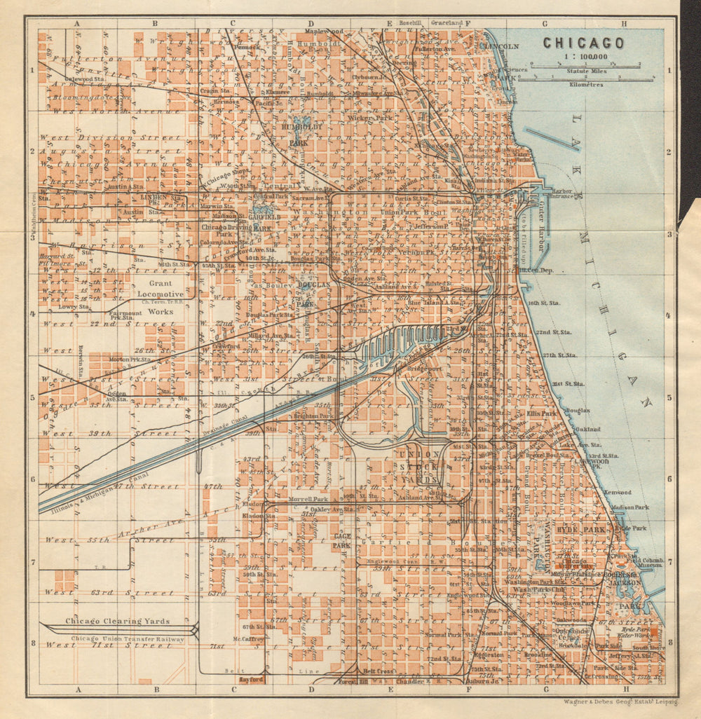 CHICAGO town city plan. Illinois. Lawn Elsdon Austin Lynn Clyde Cragin 1904 map
