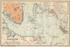 CHARLESTON antique town city & harbor plan. South Carolina. BAEDEKER 1904 map