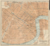 NEW ORLEANS city plan. French Quarter Mid City Treme-Lafitte Louisiana 1904 map