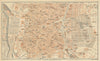 MADRID, INNER TOWN antique town city ciudad plan. Spain España mapa 1908