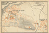 EL ESCORIAL ground plan. Spain España mapa. BAEDEKER 1908 old antique