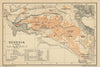 SEGOVIA antique town city ciudad plan. Spain España mapa. BAEDEKER 1908