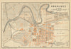 ARANJUEZ antique town city ciudad plan. Spain España mapa. BAEDEKER 1908