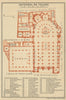 CATHEDRAL OF / CATEDRAL DE TOLEDO floor plan. Spain España mapa 1908 old