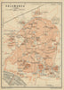 SALAMANCA antique town city ciudad plan. Spain España mapa. BAEDEKER 1908