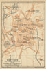 SANTIAGO DE COMPOSTELA town city ciudad plan. Spain España mapa 1908 old