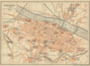 SARAGOSSA ZARAGOZA antique town city ciudad plan. Spain España mapa 1908