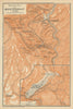 MONTAÑA & MONASTERIO DE MONTSERRAT. Topo-map. Spain España mapa 1908 old