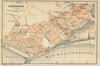 TARRAGONA antique town city ciudad plan. Spain España mapa. BAEDEKER 1908