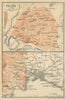 PALMA DE MALLORCA town city plan & environs. Majorca. Spain España 1908 map