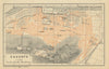 SAGUNTO antique town city ciudad plan. Spain España mapa. BAEDEKER 1908