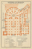 CATHEDRAL OF / CATEDRAL DE GRANADA floor plan. Spain España mapa 1908 old