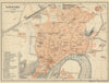 CORDOVA CÓRDOBA CORDOBA town city ciudad plan. Spain España mapa 1908 old