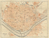 SEVILLE SEVILLA antique town city ciudad plan. Spain España mapa 1908 old