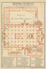 CATHEDRAL OF SEVILLE. CATEDRAL DE SEVILLA floor plan. Spain España 1908 map