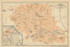 JEREZ DE LA FRONTERA antique town city ciudad plan. Spain España mapa 1908
