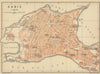 CADIZ antique town city ciudad plan. Spain España mapa. BAEDEKER 1908 old