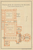 BATALHA MONASTERY. MOSTEIRO DA BATALHA floor plan. Portugal mapa 1908 old