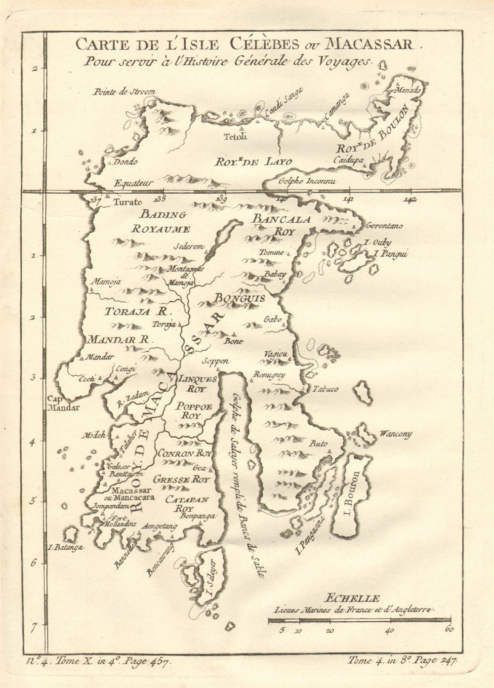 'Isle Célèbes ou Macassar'. Sulawesi Celebes East Indies. BELLIN 1758 old map
