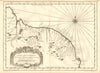 'Carte de la Guyane'. Guyana, Suriname & French Guiana. BELLIN 1758 old map