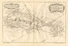 'Carte de l'Isle St. Christophe'. Saint Kitts, Caribbean. BELLIN 1758 old map