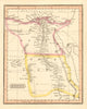 'Egypt ' by Fenner - Lower & Upper Egypt c1830 old antique map plan chart