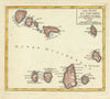 'Les Isles du Cap-Verd' by Robert de Vaugondy. Cabo Cape Verde islands 1749 map