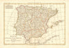 'Royaumes d'Espagne et de Portugal.' by Rigobert Bonne. Iberia Spain 1780 map