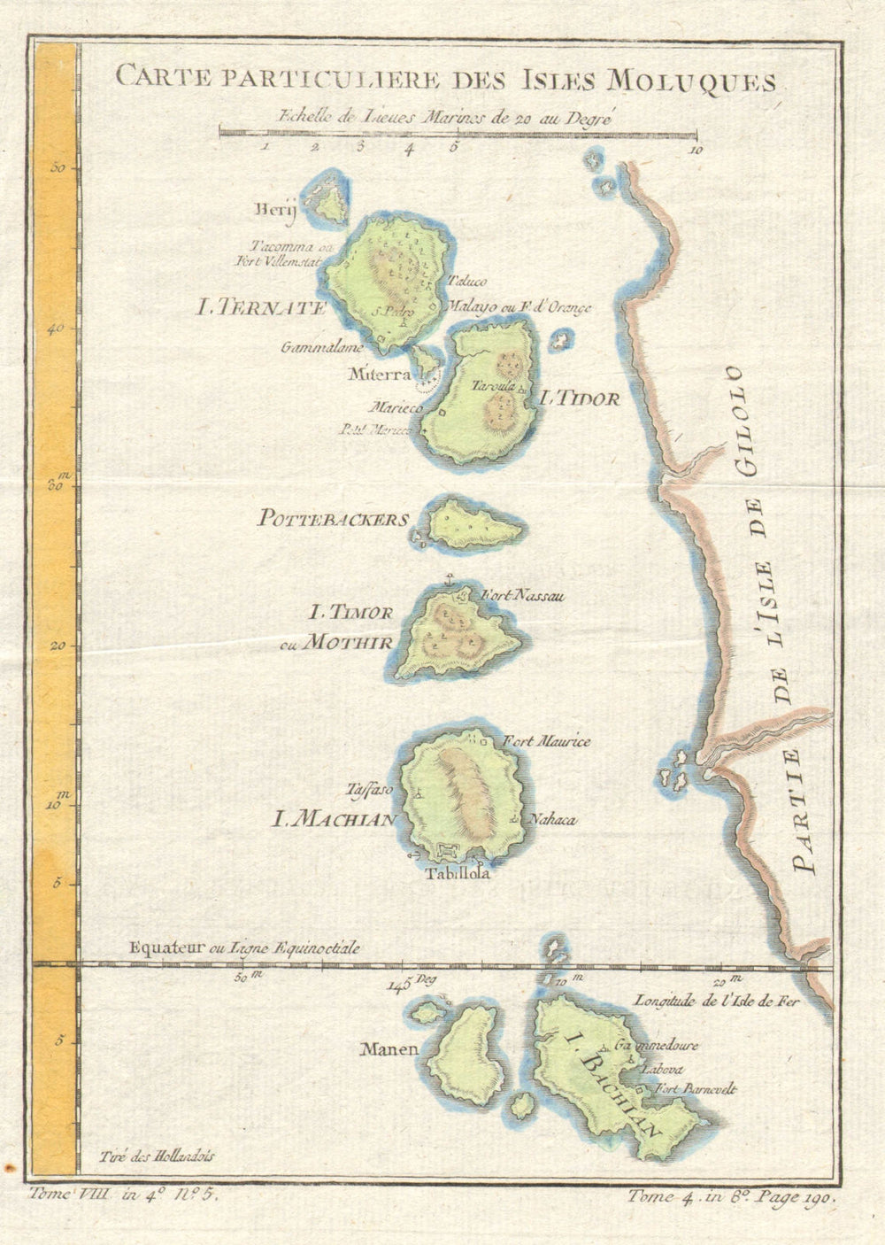 'Carte Particuliere des Isles Moluques' BELLIN. Moluccas Maluku Islands 1757 map