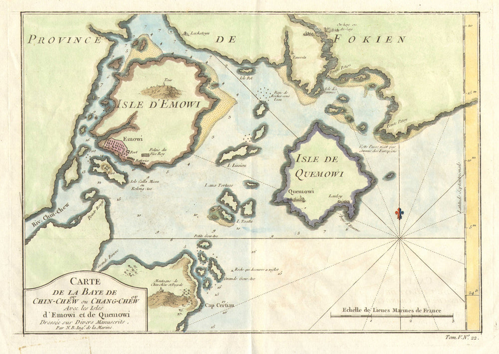 'Carte de la Baye de Chin-Chew…'. BELLIN. Amoy Xiamen Fujian China c1760 map
