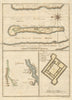 Isle Saint Louis & Fort St. Joseph, Senegal, by Jacques-Nicholas Bellin 1747 map