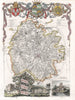 Herefordshire antique hand-coloured county map by Thomas MOULE c1840 old
