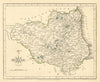 Antique county map of DURHAM by JOHN CARY. Original outline colour 1793