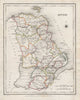 COUNTY ANTRIM antique map for LEWIS by CREIGHTON & DOWER. Ulster 1846 old