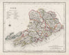 COUNTY CORK antique map for LEWIS by CREIGHTON & DOWER. Ireland 1846 old