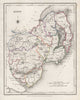 COUNTY DOWN antique map for LEWIS by CREIGHTON & DOWER. Ulster 1846 old