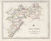 KINGS COUNTY (OFFALY) antique map for LEWIS. CREIGHTON & DOWER. Ireland 1846