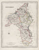 COUNTY ROSCOMMON antique map for LEWIS by CREIGHTON & DOWER. Ireland 1846