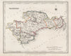 COUNTY WATERFORD antique map for LEWIS by CREIGHTON & DOWER. Ireland 1846