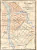 Pskov town/city plan. Russia. Pleskau Pskow. BAEDEKER 1912 old antique map