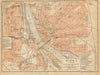 Riga town/city plan pilsetas karte. Latvia. BAEDEKER 1912 old antique map
