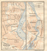 Narva town/city plan linna kaart. Estonia. BAEDEKER 1912 old antique map chart