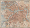 St. Petersburg I town/city plan. Russia. BAEDEKER 1912 old antique map chart