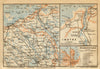 Imatra / Lappeenranta (Villmanstrand). Finland / Russia. BAEDEKER 1912 old map