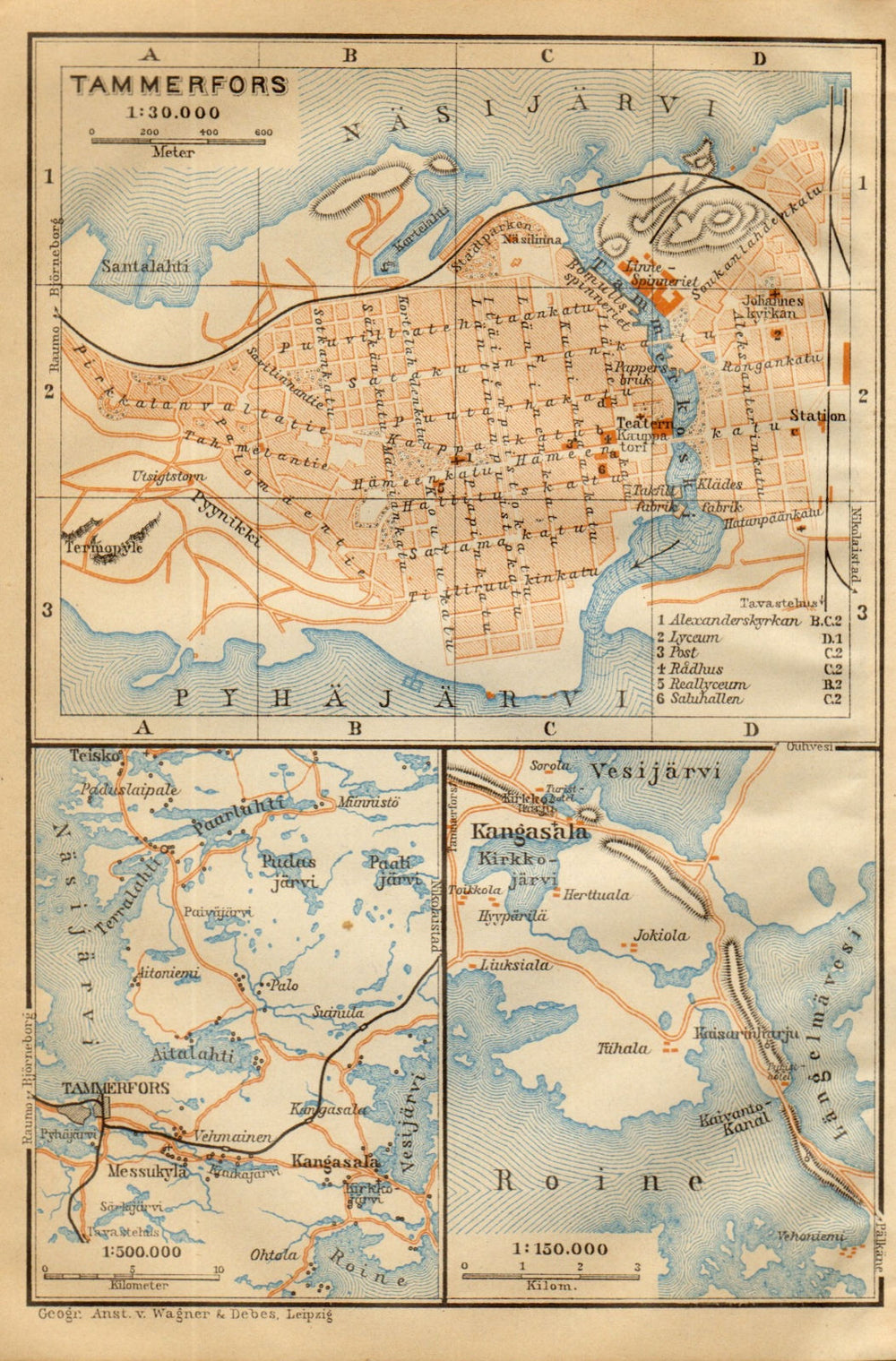 Tampere/Tammerfors town/city plan kaupunki kartta suunnitelma. Finland 1912 map