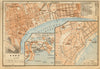 Baku town/city plan. Azerbaijan. BAEDEKER 1912 old antique map chart