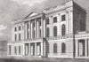 The London Institution. Antique engraved print 1817 old picture