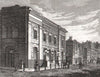 Drury Lane Theatre, London. Antique engraved print 1817 old
