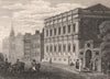 Whitehall, London. Antique engraved print 1817 old picture